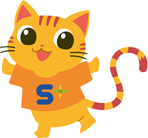 手を広げる猫のキャラクター